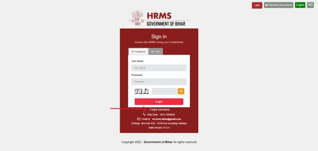 select Forgot Password